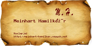 Meinhart Hamilkár névjegykártya